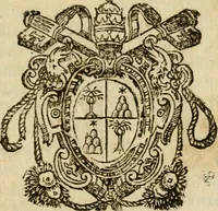 An illustration from Relatione delle cerimonie fatte per la creatione del sommo pontefice Alessandro settimo, seguita il dì 7. del mese di aprile dell'anno 1655, e delle allegrezze fatte in Roma per tale occasione (1655)