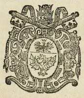 An illustration from Relatione del vago et nobile apparato fatto alla spetieria del Drago in banchi del mag.co m. Antonio Ciappi sanese : con l'imprese, motti, inscrittioni, distici, epigrammi, sonetti in lode di nostro signore papa Paolo V., il giorno che Sua Santità pigliò il possesso della sua chiesa à S. Giouanni Laterano, che seguì a dì 6. di nouembre MDCV (1605)