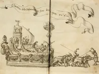 An illustration from Relatione di Alfonso Isachi intorno l'origine, solennità, traslatione, et miracoli della Madonna di Reggio (1619)