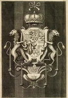 An illustration from Relazione delle solenni esequie celebrate nel Duomo di Milano a Sua Maestà la reina di Sardigna Polissena Giovanna Cristina (1735)