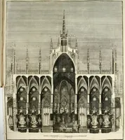 An illustration from Relazione delle solenni esequie celebrate nel Duomo di Milano a Sua Maestà la reina di Sardigna Polissena Giovanna Cristina (1735)