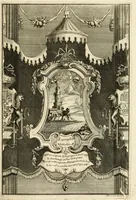 An illustration from Relazione delle solenni esequie celebrate nel Duomo di Milano a Sua Maestà la reina di Sardigna Polissena Giovanna Cristina (1735)