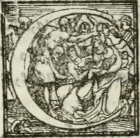 An illustration from Relazione del torneo a cauallo, e a piedi : fatto questo carneuale in Ferrara per ordine dell'Accademia : doue s'intende il grande apparato, e la marauigliosa inuenzione del sig. Enzo Bentiuogli nel comparire a mantenerlo : con la descrizione delle pompose liuree de' caualieri combattenti (1612)