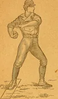 An illustration from The reliable book of outdoor games. Containing official rules for playing base ball, foot ball, cricket, lacrosse, tennis, croquet, etc (1893)