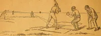 An illustration from The reliable book of outdoor games. Containing official rules for playing base ball, foot ball, cricket, lacrosse, tennis, croquet, etc (1893)