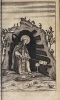 An illustration from Religiosae Kijovienses cryptae, sive, Kijovia subterranea : in quibus labyrinthus sub terra, et in eo emortua à sex centis annis divorum atque heroum Graeco-Ruthenorum & nec dum corrupta corpora (1675)