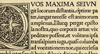 An illustration from Religiosissimi viri fratris Ioannis Raulin artium, et theologi[a]e professoris scientissimi Epistolarum grauissimis sententiis, vtilioribus consiliis, ac eruditione non minima refertissimarum, illustrium viroru[m] titulis splendicantiu[m] opus eximiu[m]. : Relligio, probitas, diuina scientia clarum hunc secere virum, comprobat istud opus (1522)