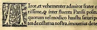 An illustration from Religiosissimi viri fratris Ioannis Raulin artium, et theologi[a]e professoris scientissimi Epistolarum grauissimis sententiis, vtilioribus consiliis, ac eruditione non minima refertissimarum, illustrium viroru[m] titulis splendicantiu[m] opus eximiu[m]. : Relligio, probitas, diuina scientia clarum hunc secere virum, comprobat istud opus (1522)