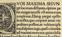 An illustration from Religiosissimi viri fratris Ioannis Raulin artium, et theologi[a]e professoris scientissimi Epistolarum grauissimis sententiis, vtilioribus consiliis, ac eruditione non minima refertissimarum, illustrium viroru[m] titulis splendicantiu[m] opus eximiu[m]. : Relligio, probitas, diuina scientia clarum hunc secere virum, comprobat istud opus (1522)