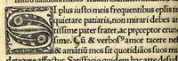 An illustration from Religiosissimi viri fratris Ioannis Raulin artium, et theologi[a]e professoris scientissimi Epistolarum grauissimis sententiis, vtilioribus consiliis, ac eruditione non minima refertissimarum, illustrium viroru[m] titulis splendicantiu[m] opus eximiu[m]. : Relligio, probitas, diuina scientia clarum hunc secere virum, comprobat istud opus (1522)