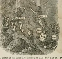 An illustration from Religious allegories : being a series of emblematic engravings, with written explanations, miscellaneous observations, and religious reflections, designed to illustrate divine truth, in accordance with the cardinal principles of Christianity ... (1848)
