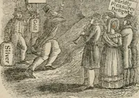 An illustration from Religious allegories : being a series of emblematic engravings, with written explanations, miscellaneous observations, and religious reflections, designed to illustrate divine truth, in accordance with the cardinal principles of Christianity ... (1848)