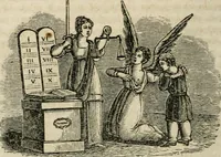 An illustration from Religious allegories : being a series of emblematic engravings, with written explanations, miscellaneous observations, and religious reflections, designed to illustrate divine truth, in accordance with the cardinal principles of Christianity (1848)