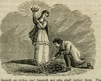 Picture 15 of 51 from Religious allegories : being a series of emblematic engravings, with written explanations, miscellaneous observations, and religious reflections, designed to illustrate divine truth, in accordance with the cardinal principles of Christianity (1848), leaf 56