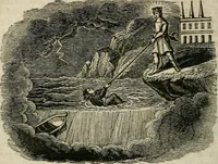 An illustration from Religious allegories : being a series of emblematic engravings, with written explanations, miscellaneous observations, and religious reflections, designed to illustrate divine truth, in accordance with the cardinal principles of Christianity (1848)