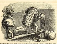 An illustration from Religious emblems : being a series of emblematic engravings, with written explanations, miscellaneous observations and religious reflections, designed to illustrate divine truth, in accordance with the cardinal principles of Christianity (1850)