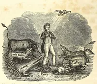 Picture 8 of 27 from Religious emblems : being a series of emblematic engravings, with written explanations, miscellaneous observations and religious reflections, designed to illustrate divine truth, in accordance with the cardinal principles of Christianity (1850), leaf 92