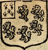 An illustration from Remaines concerning Britain: their languages, names, surnames, allusions, anagrammes, armories, monies, empreses, apparell, artillarie, wise speeches, proverbs, poesies, epitaphs (1674)