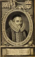 An illustration from Remaines concerning Britain: their languages, names, surnames, allusions, anagrammes, armories, monies, empreses, apparell, artillarie, wise speeches, proverbs, poesies, epitaphs (1674)