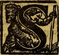 An illustration from Remaines concerning Britaine : their Languages. Names. Surnames. Allusions. Anagrammes. Armories. Monies. Empresses. Apparell. Artillarie. Wise speeches. Proverbs. Poesies. Epitaphes. (1636)
