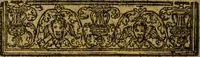 An illustration from Remaines concerning Britaine : their Languages. Names. Surnames. Allusions. Anagrammes. Armories. Monies. Empresses. Apparell. Artillarie. Wise speeches. Proverbs. Poesies. Epitaphes. (1636)