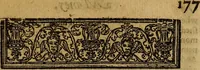 An illustration from Remaines concerning Britaine : their Languages. Names. Surnames. Allusions. Anagrammes. Armories. Monies. Empresses. Apparell. Artillarie. Wise speeches. Proverbs. Poesies. Epitaphes. (1636)