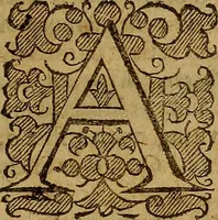 An illustration from Remaines concerning Britaine : their Languages. Names. Surnames. Allusions. Anagrammes. Armories. Monies. Empresses. Apparell. Artillarie. Wise speeches. Proverbs. Poesies. Epitaphes. (1636)