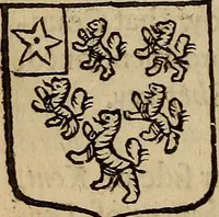 An illustration from Remains concerning Britain: : their languages, names, surnames, allusions, anagramms, armories, moneys, impresses, apparel, artillerie, wise speeches, proverbs, poesies, epitaphs (1674)