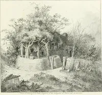 An illustration from Remarks on rural scenery : with twenty etchings of cottages, from nature : and some observations and precepts relative to the pictoresque (1797)