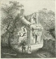 An illustration from Remarks on rural scenery : with twenty etchings of cottages, from nature : and some observations and precepts relative to the pictoresque (1797)