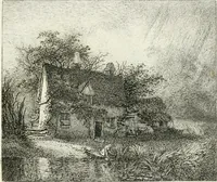 An illustration from Remarks on rural scenery : with twenty etchings of cottages, from nature : and some observations and precepts relative to the pictoresque (1797)