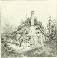 An illustration from Remarks on rural scenery : with twenty etchings of cottages, from nature : and some observations and precepts relative to the pictoresque (1797)