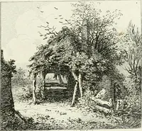 An illustration from Remarks on rural scenery : with twenty etchings of cottages, from nature : and some observations and precepts relative to the pictoresque (1797)
