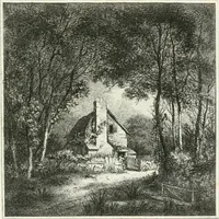 An illustration from Remarks on rural scenery : with twenty etchings of cottages, from nature : and some observations and precepts relative to the pictoresque (1797)