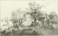 An illustration from Remarks on rural scenery : with twenty etchings of cottages, from nature : and some observations and precepts relative to the pictoresque (1797)
