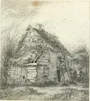An illustration from Remarks on rural scenery : with twenty etchings of cottages, from nature : and some observations and precepts relative to the pictoresque (1797)