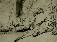 An illustration from Rembrandt handzeichnungen (1919)