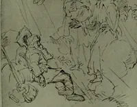 An illustration from Rembrandt handzeichnungen (1919)