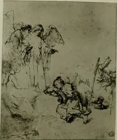 An illustration from Rembrandt handzeichnungen (1919)