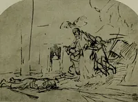 An illustration from Rembrandt handzeichnungen (1919)