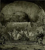 An illustration from Rembrandt handzeichnungen (1919)