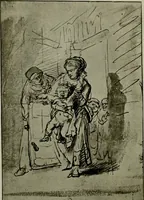 An illustration from Rembrandt handzeichnungen (1919)