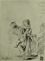 An illustration from Rembrandt handzeichnungen (1919)