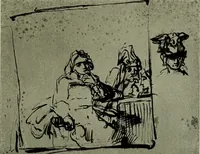 An illustration from Rembrandt handzeichnungen (1919)