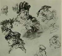 An illustration from Rembrandt handzeichnungen (1919)