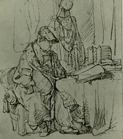 An illustration from Rembrandt handzeichnungen (1919)