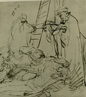 An illustration from Rembrandt handzeichnungen (1919)