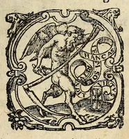 An illustration from Remonstrance av pevple francois, qv'il n'est permis à aucun subiet, sous quelque pretexte que ce soit, se rebeller ne prendre les armes cõtre son Prince & Roy, ny attenter contre son Estat. La tout prouué par l'escriture saincte, (1585)
