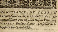 An illustration from Remonstrance du clerge de France, faicte au roy le 18. iuillet. (1617)