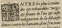 An illustration from Remonstrance à tous bons et vrais Catholiqves, lesqvels veulent soustenir & maintenir nostre mere saincte Eglise, contre les faulx Heretiques de ce temps. Faict par vn habitãt de la ville de Vailly subiect de feu Monseigneur le Reuerẽdissime Cardinal de Guyse. (1589)